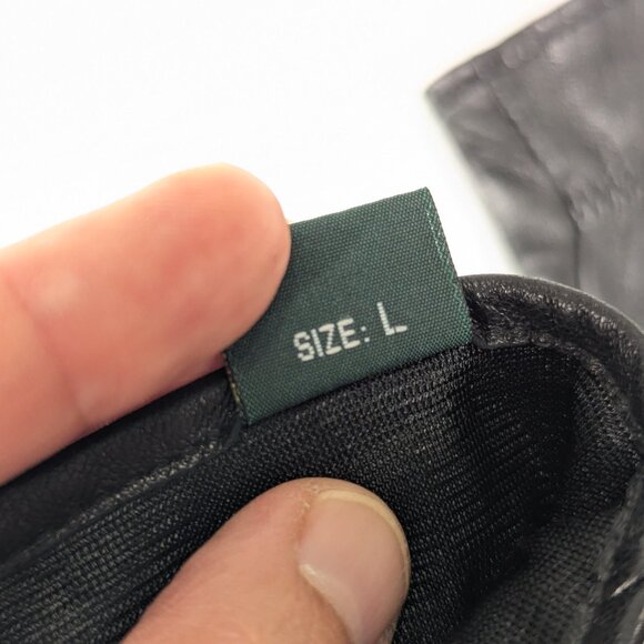 PLOVER buttery soft black leather ladies gloves Size L - Picture 5 of 12